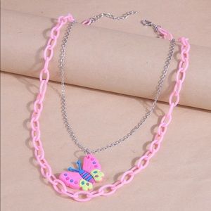 COPY - COPY - Collar de mariposa doble capa/ double butterfly necklace